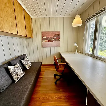 Waterfront House With Sun Day