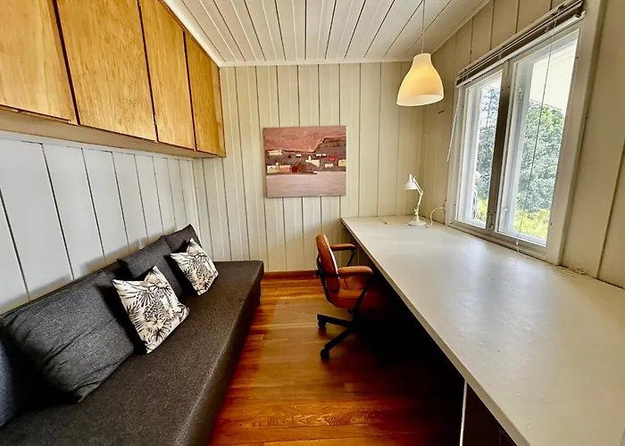 Waterfront House With Sun Day